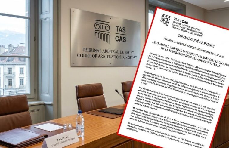 Tribunal arbitral du sport : nouveau rebondissement dans le conflit Maroc-Sénégal