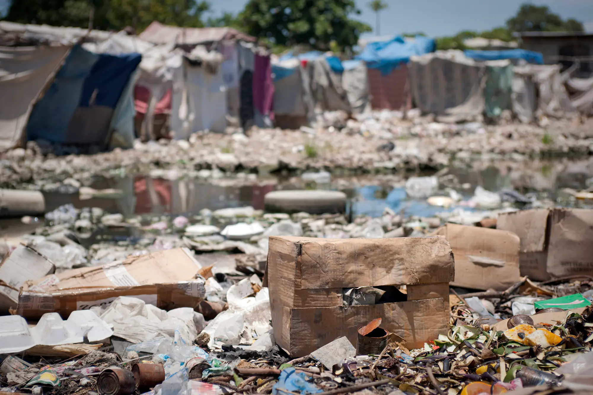illustration d'une eau contaminée par le choléra au Niger