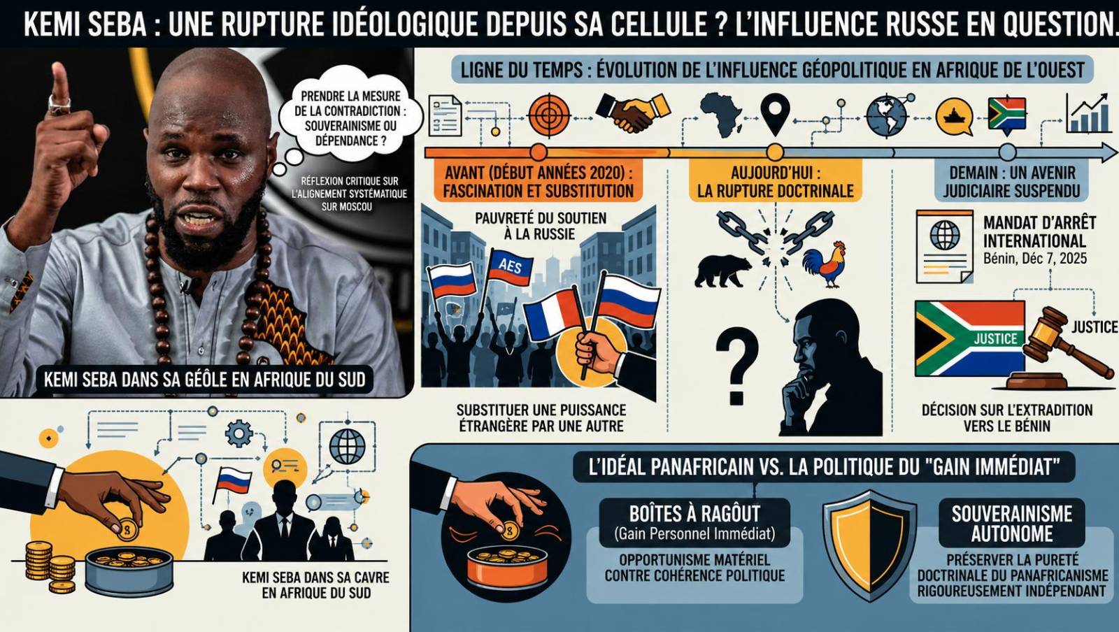 Kemi Seba et le défi de l&rsquo;autonomie : un tournant doctrinal face à l&rsquo;influence russe