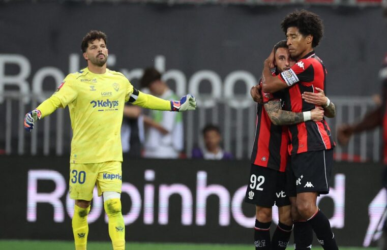 Nice sauve sa place en Ligue 1 face à Saint-Étienne en barrage
