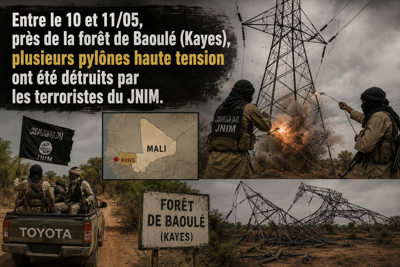Mali : Bamako dans l&rsquo;obscurité à cause d&rsquo;attaques terroristes ; le jnim frappe l&rsquo;énergie