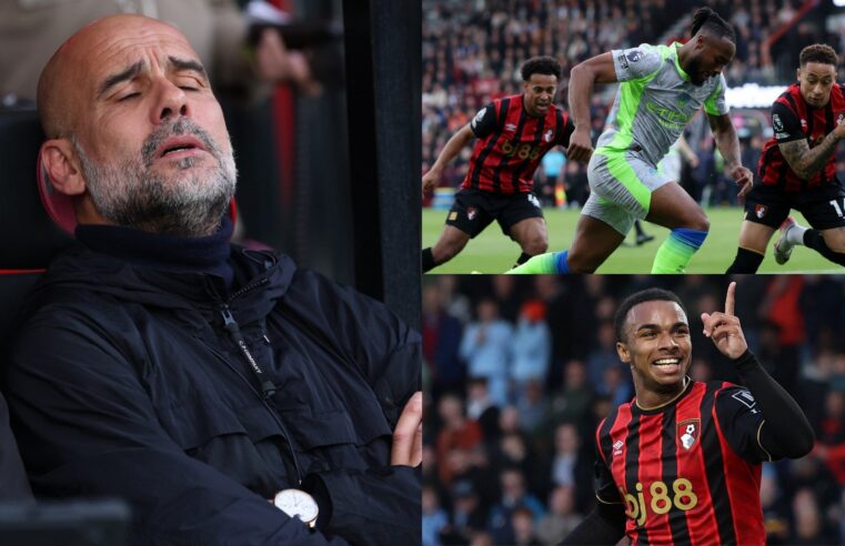 Le nul fatal de Manchester City face à Bournemouth sacre Arsenal en Premier League
