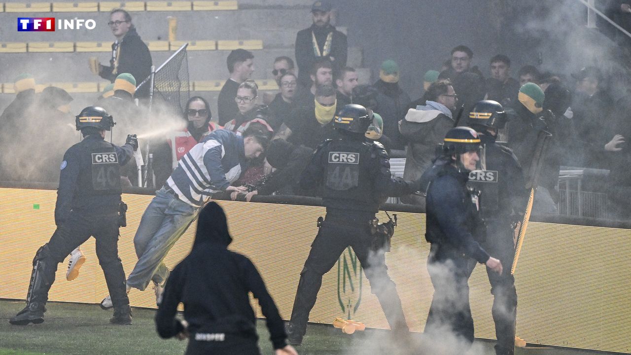 Match Nantes Toulouse interrompu : fumigènes et pelouse envahie en fin de saison