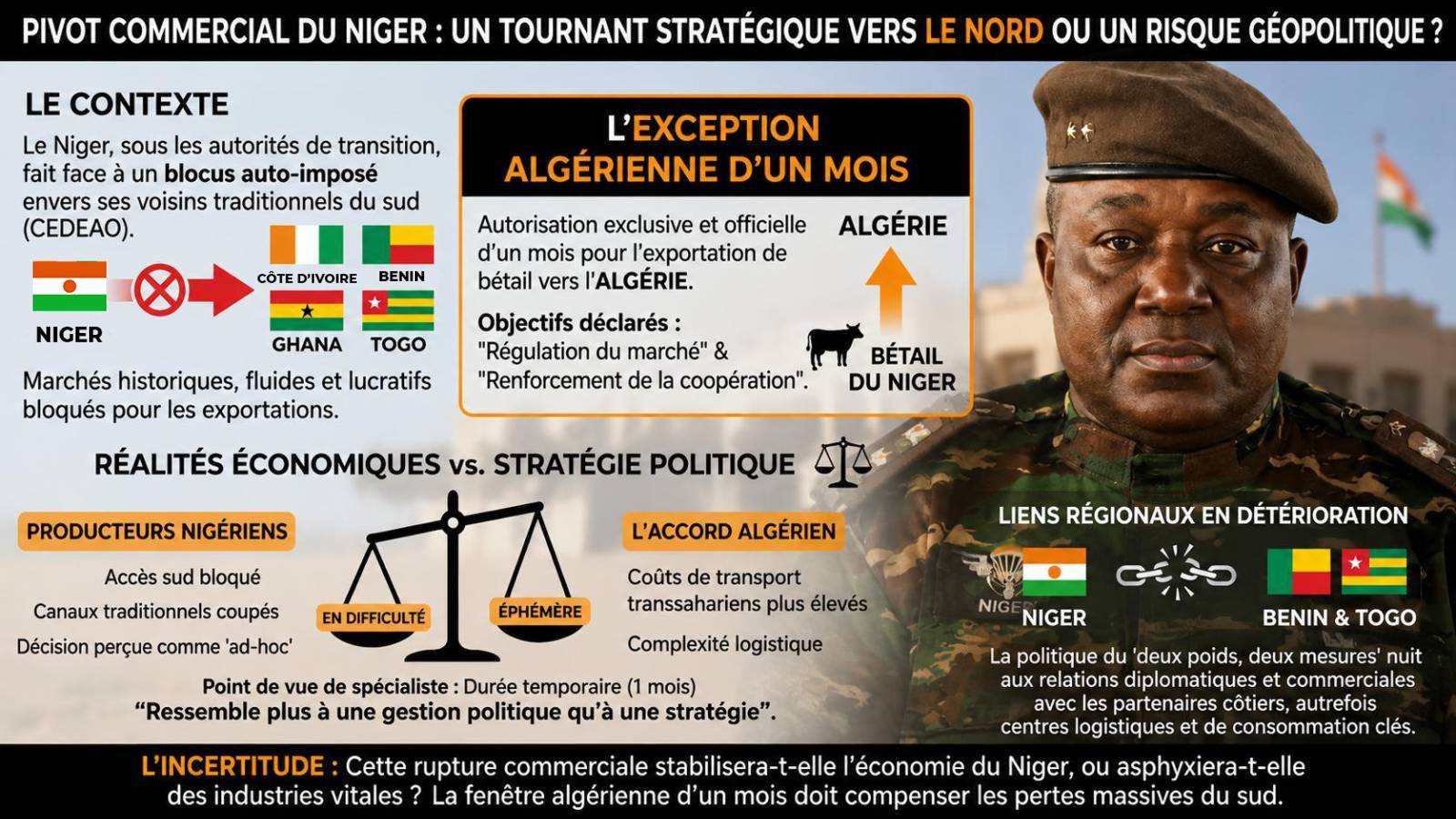Le Niger réoriente ses exportations de bétail vers l&rsquo;Algérie, délaissant le sud