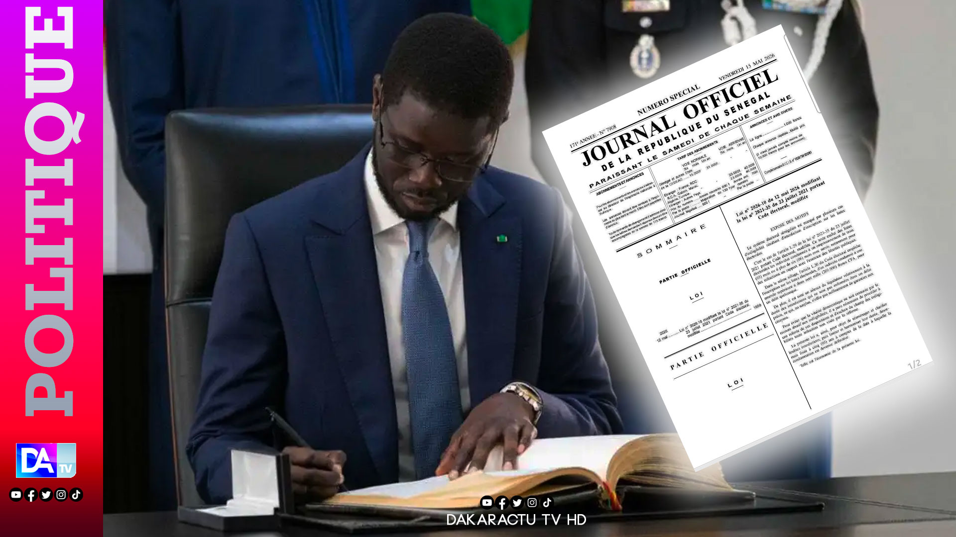 Bassirou Diomaye Faye officialise la réforme du Code électoral au Sénégal