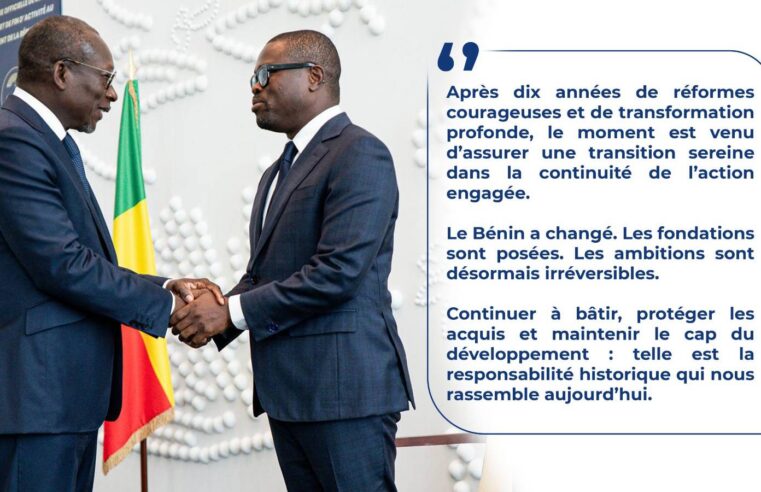 Bénin : un chapitre se referme, l&rsquo;adieu présidentiel de Patrice Talon avant l&rsquo;ère Wadagni
