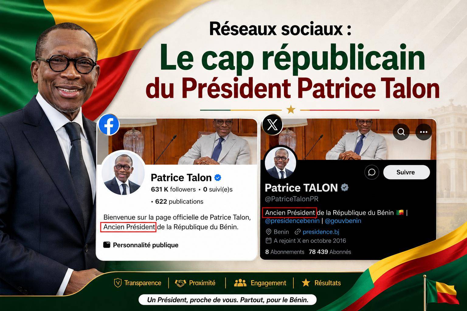 L&rsquo;appel du président Patrice Talon à une citoyenneté numérique responsable