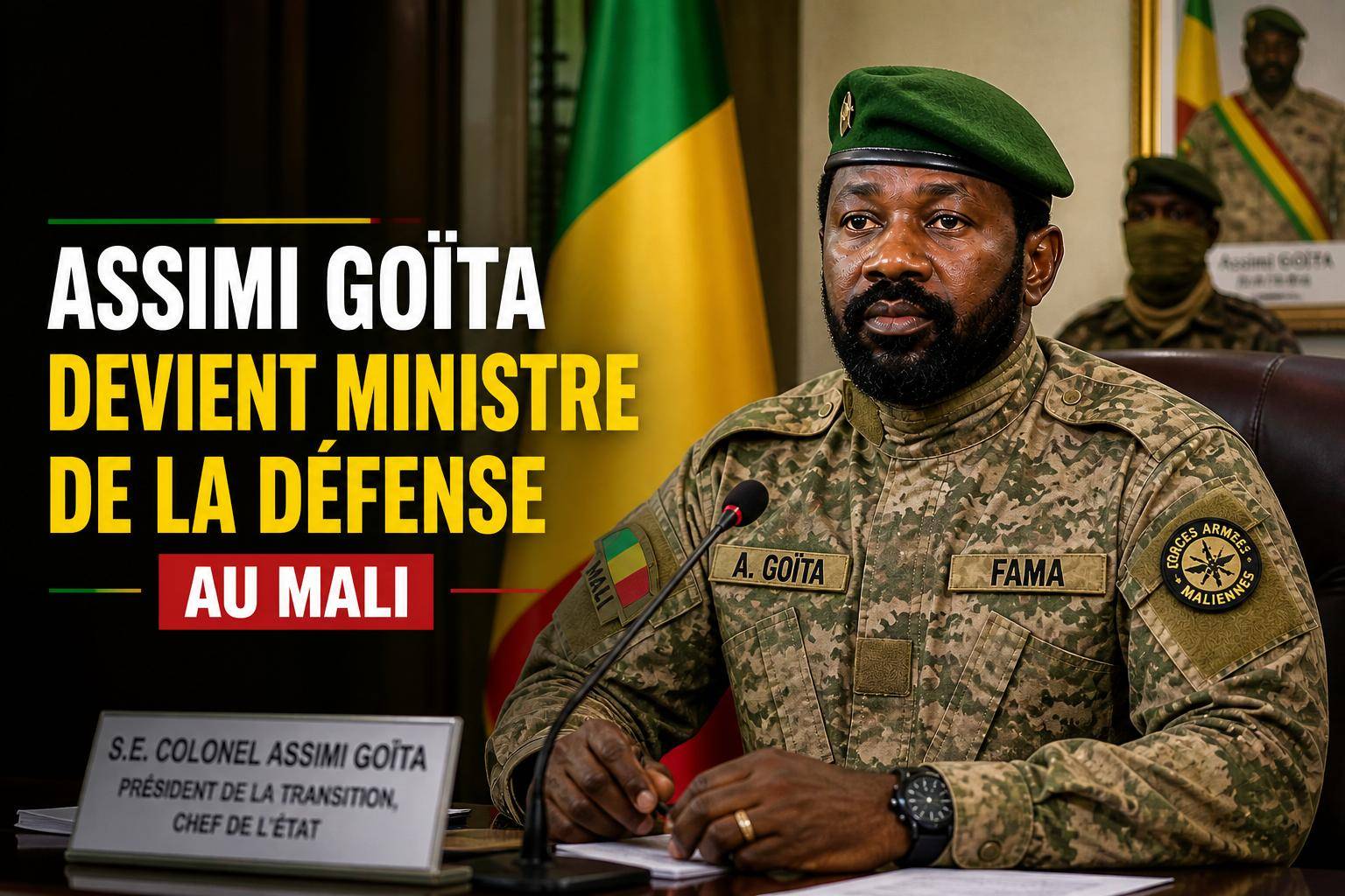 Mali : le Colonel Goïta cumule pouvoir et Défense après l&rsquo;échec de Kidal