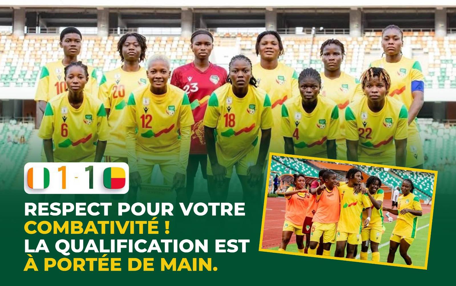 Les Amazones du Bénin accrochent un nul historique en terre ivoirienne