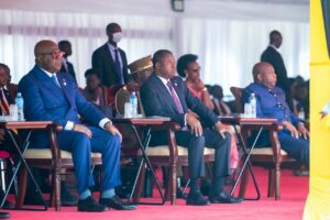 Faure Gnassingbé et Yoweri Museveni lors d'un entretien bilatéral
