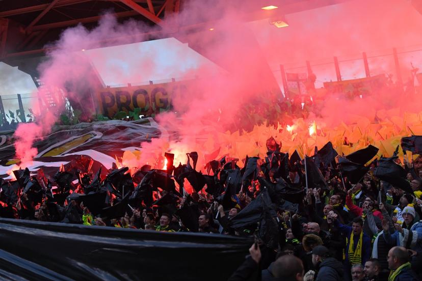 Des supporters de la Tribune Loire, en 2019