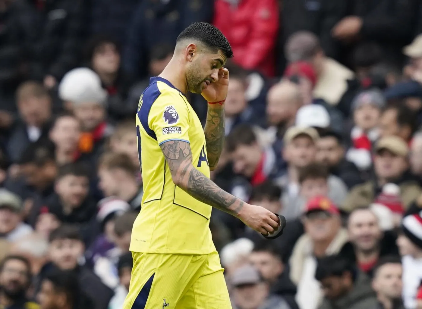 Cristian Romero, défenseur argentin, absent pour Tottenham