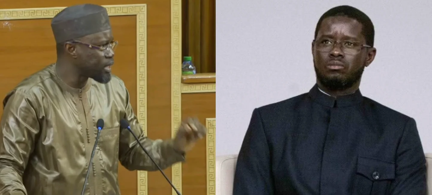 Portrait de Ousmane Sonko lors d’une intervention publique
