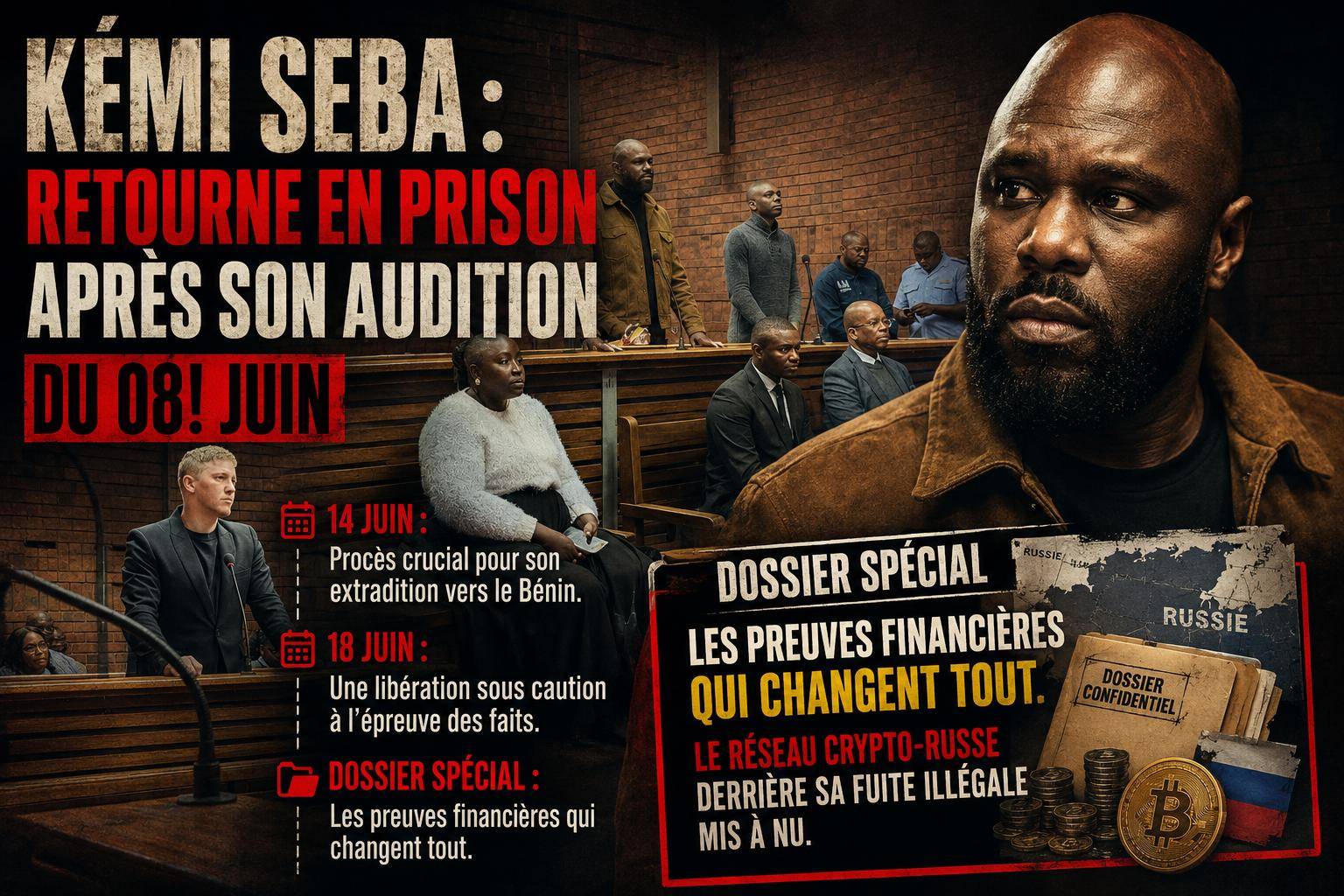 Kemi Seba face à la justice sud-africaine : cryptomonnaies russes et extradition vers le Bénin