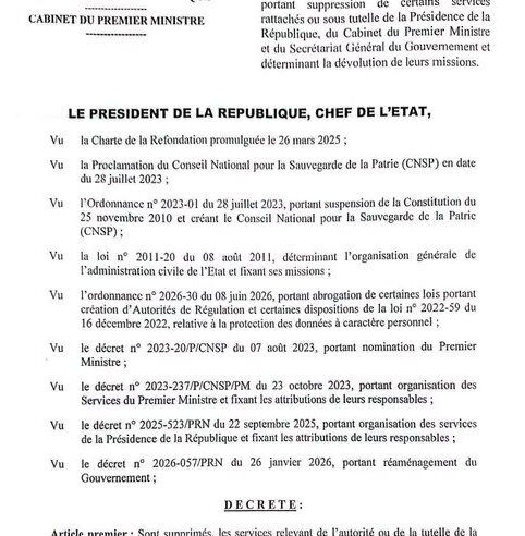 Niger : l&rsquo;exécutif réorganise ses structures pour une gestion budgétaire rigoureuse