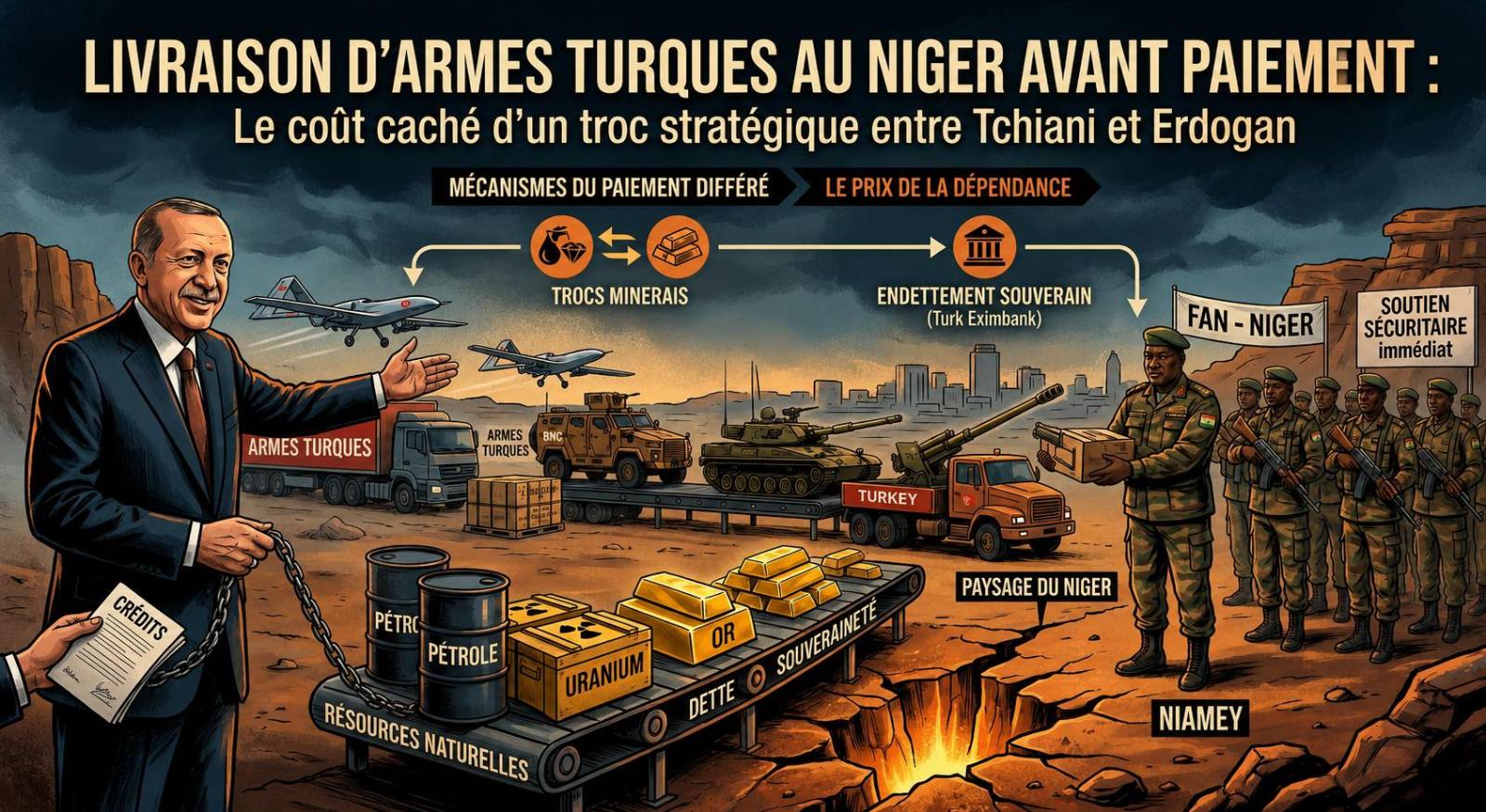 Armes turques au Niger : les dessous d&rsquo;un crédit stratégique entre Tchiani et Erdogan