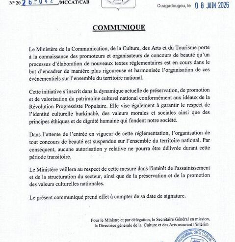 Suspension des concours de beauté au Burkina Faso : un pas de plus vers l&rsquo;autoritarisme