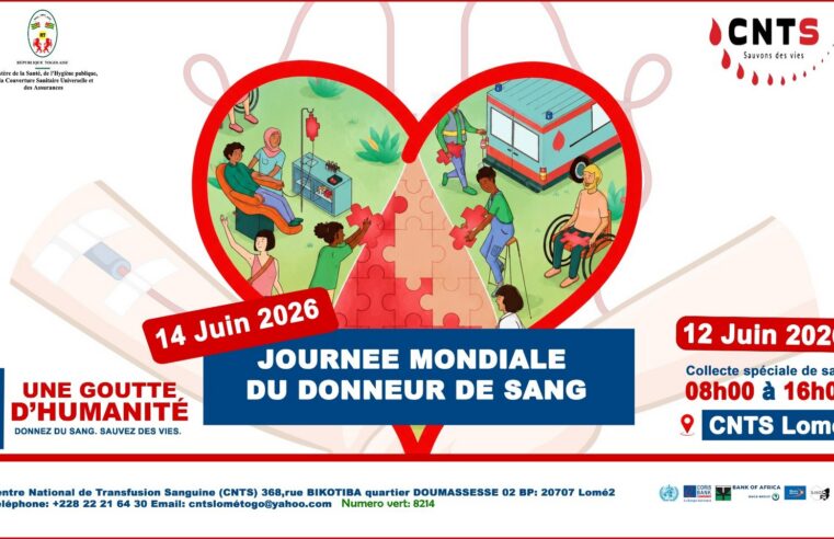 Lomé organise une collecte de sang pour la journée mondiale du donneur