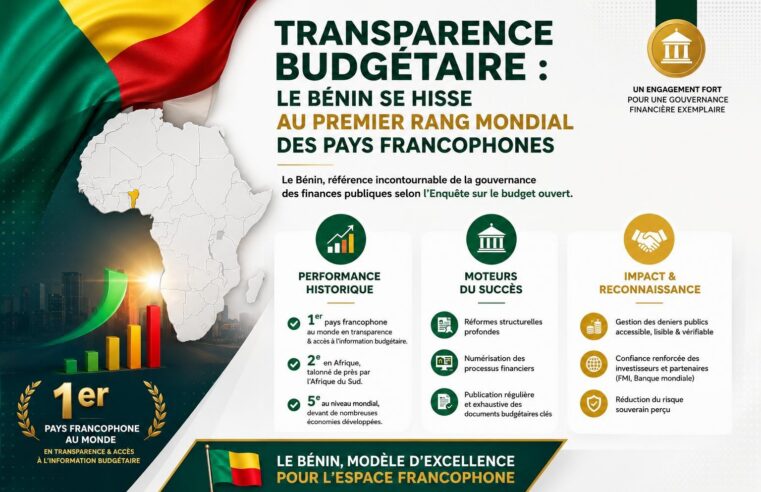 Le Bénin, pionnier mondial de la transparence budgétaire dans l&rsquo;espace francophone
