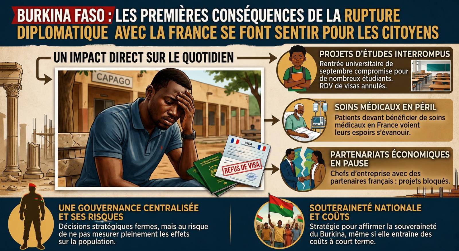 Les répercussions concrètes de la crise diplomatique entre le Burkina Faso et la France sur la population