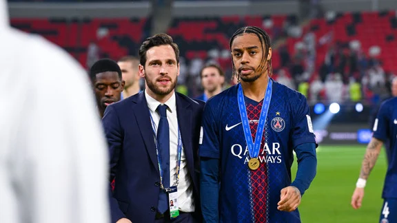 Bradley Barcola, joueur du PSG, en action sur le terrain