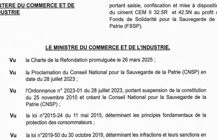 Niger : la régulation des prix du ciment, entre mesure d&rsquo;urgence et impasses structurelles