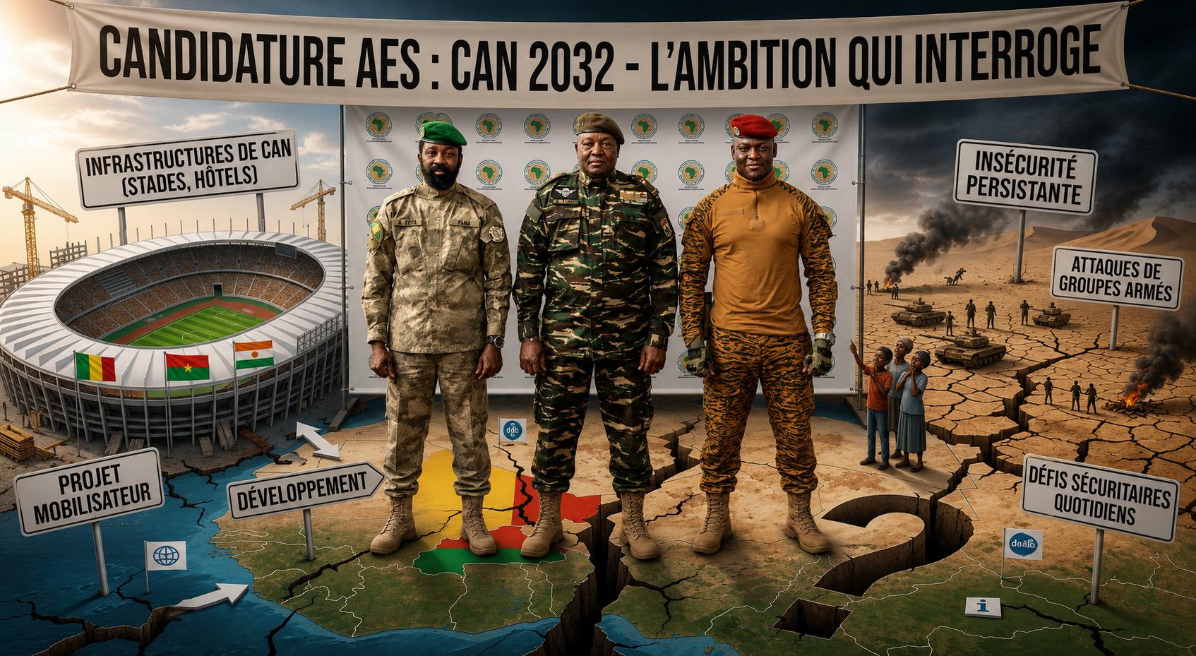 Burkina Faso, Mali et Niger en lice pour la can 2032 : une ambition sous haute tension