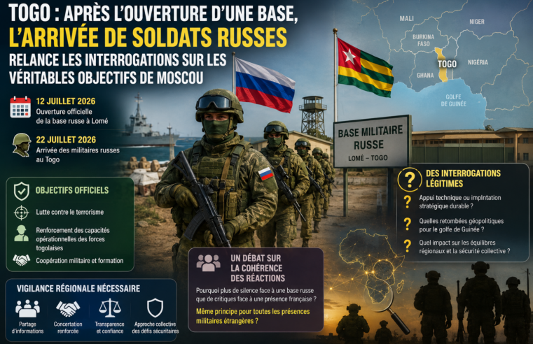 Togo : l&rsquo;arrivée de soldats russes interroge sur les ambitions de Moscou en afrique de l&rsquo;ouest
