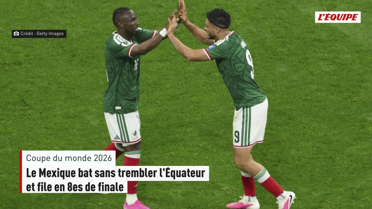 Le Mexique s&rsquo;impose face à l&rsquo;Équateur et valide son ticket pour les huitièmes de finale