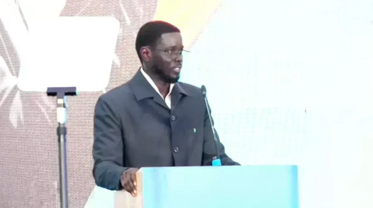 Le président Bassirou Diomaye Faye s’exprime lors de son discours politique