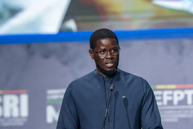 Le président sénégalais, Bassirou Diomaye Faye, lors du lancement de son parti politique.