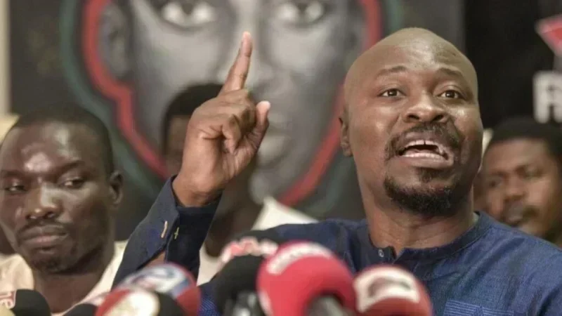 Guy Marius Sagna lors d'une révélation sur les fonds politiques au Sénégal