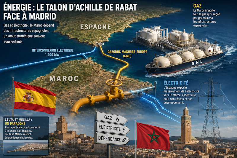 La dépendance énergétique du Maroc vis-à-vis de l&rsquo;espagne, un atout caché dans les tensions bilatérales