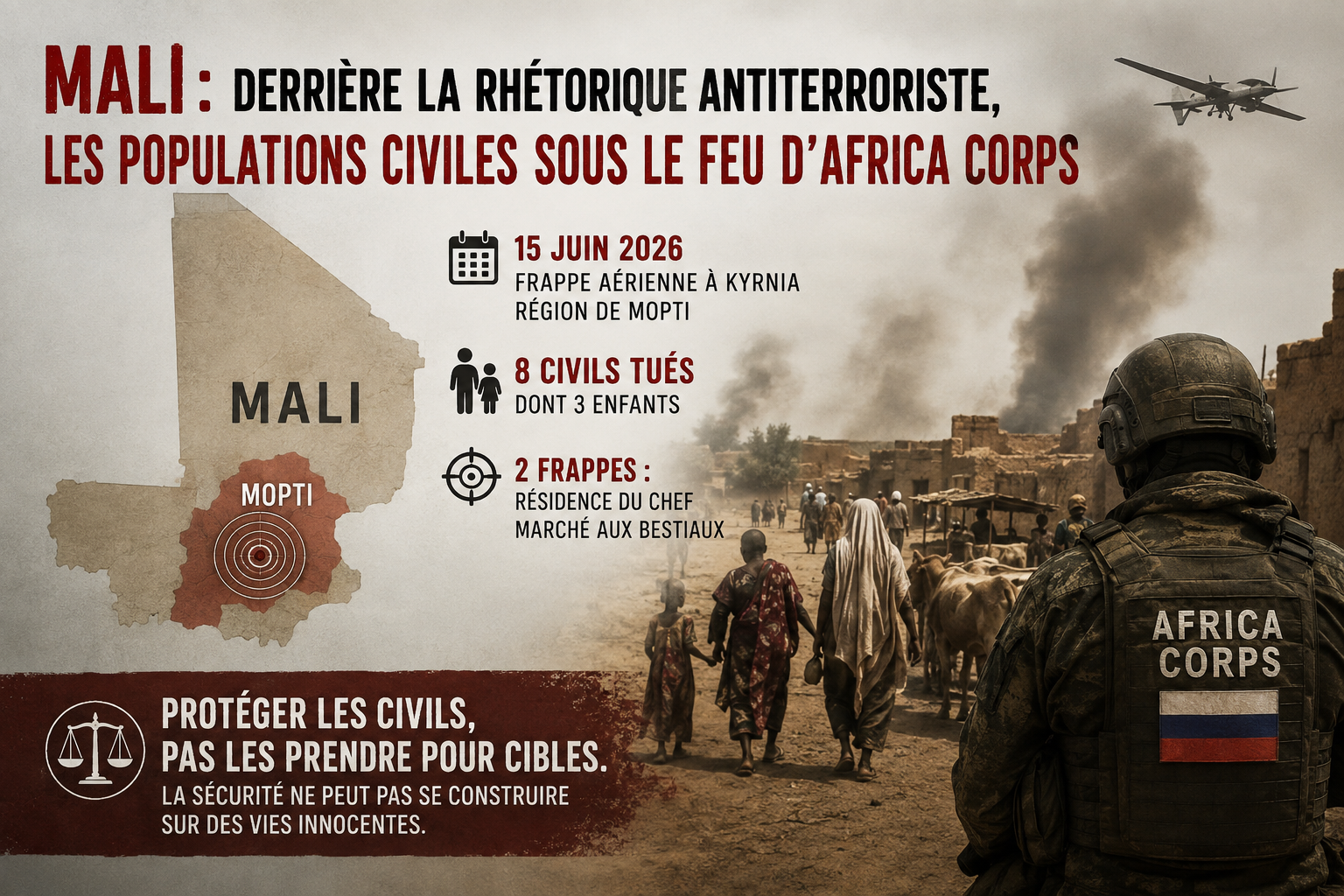 Mali : les dérives des frappes russes et le drame des civils à Mopti