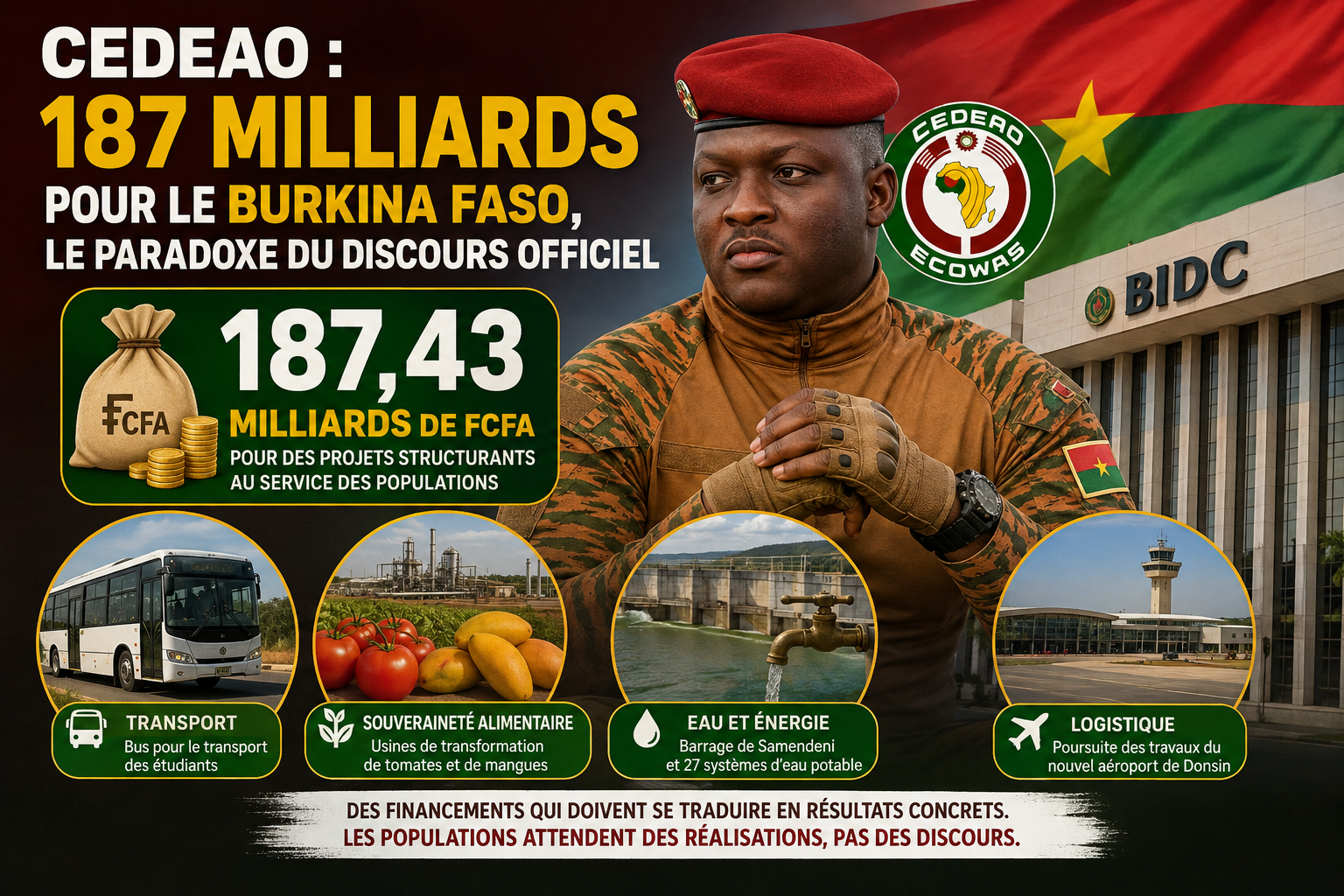 CEDEAO : le Burkina Faso bénéficiaire malgré les critiques officielles