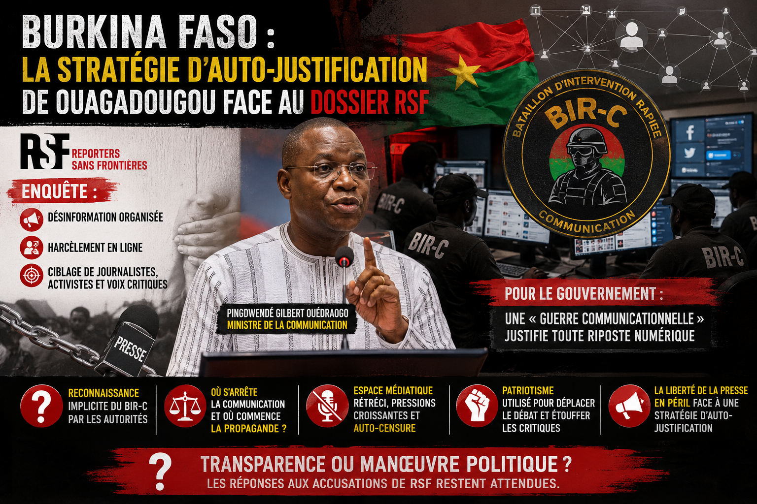 Au Burkina Faso, la communication officielle face aux accusations de manipulation numérique