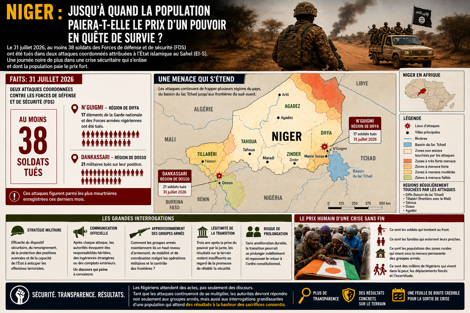 La spirale sécuritaire au Niger : un défi persistant pour le pouvoir en place