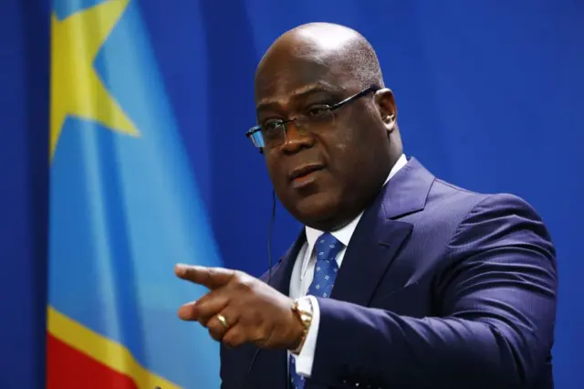 Félix Tshisekedi s'adressant à un public