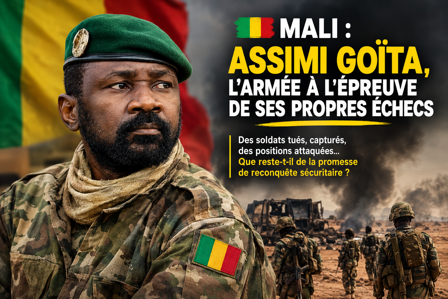 Mali : comment les défaites de 2026 ont fait basculer la guerre d’Assimi Goïta