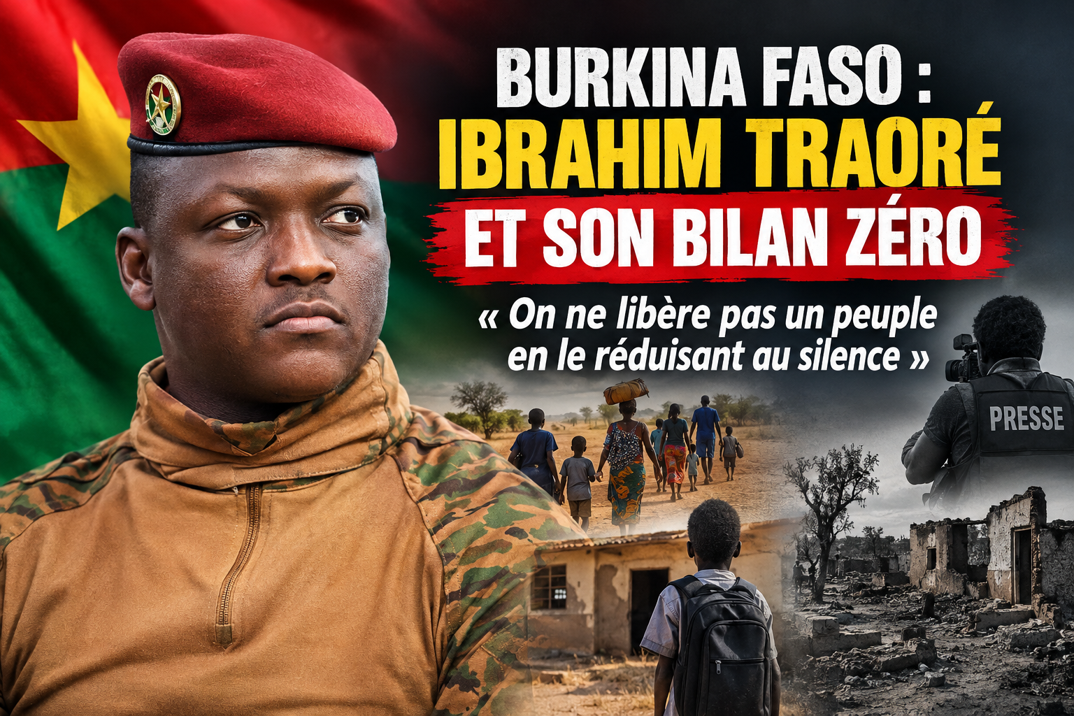 Burkina Faso : l&rsquo;échec silencieux du pouvoir face à la crise des déplacés